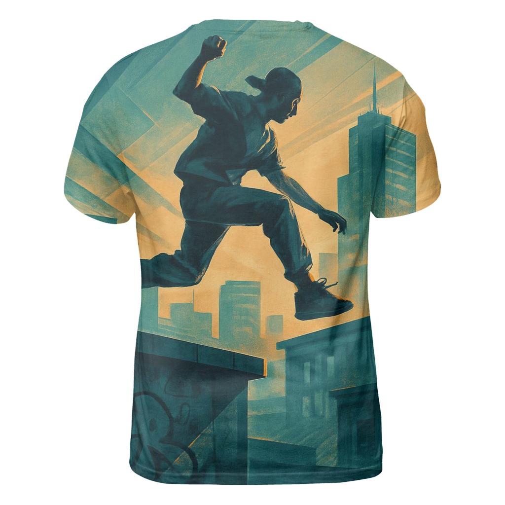 Parkour City Sprint unique graphic print tees