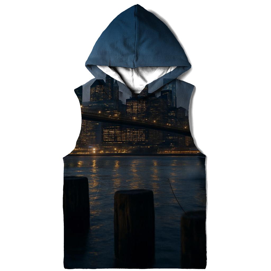 Riverside Twilight Over Manhattan premium hoodies