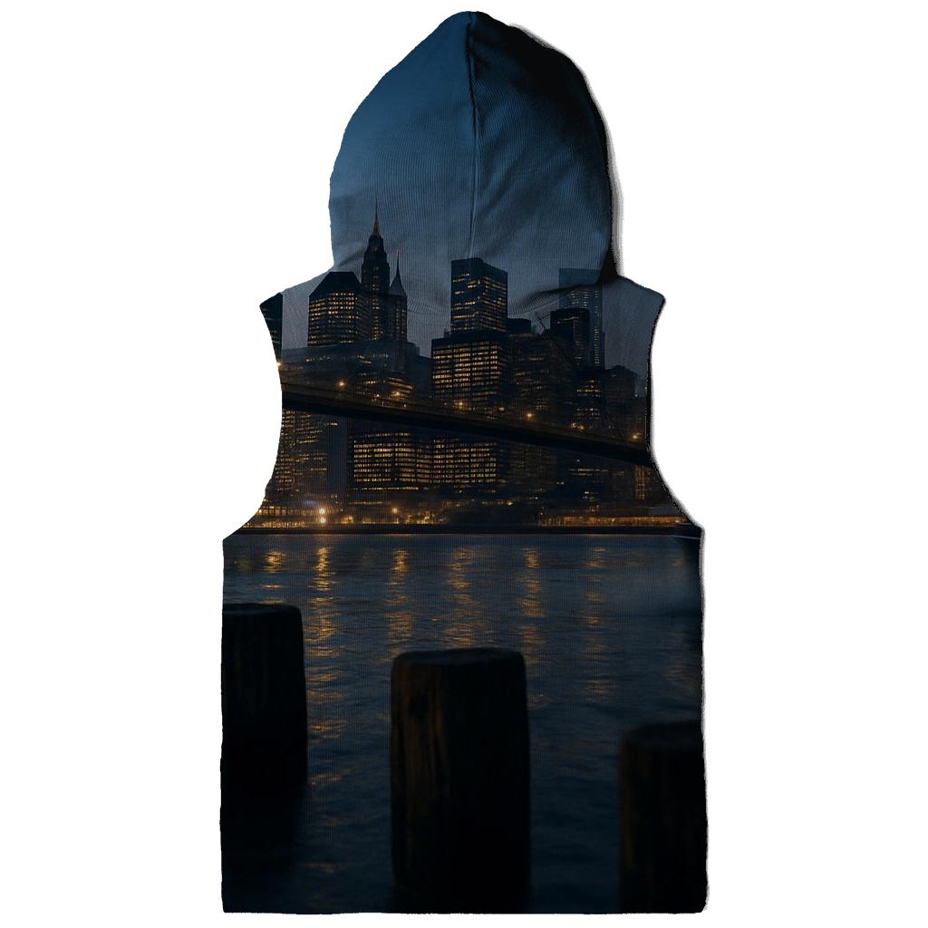 Riverside Twilight Over Manhattan premium hoodies