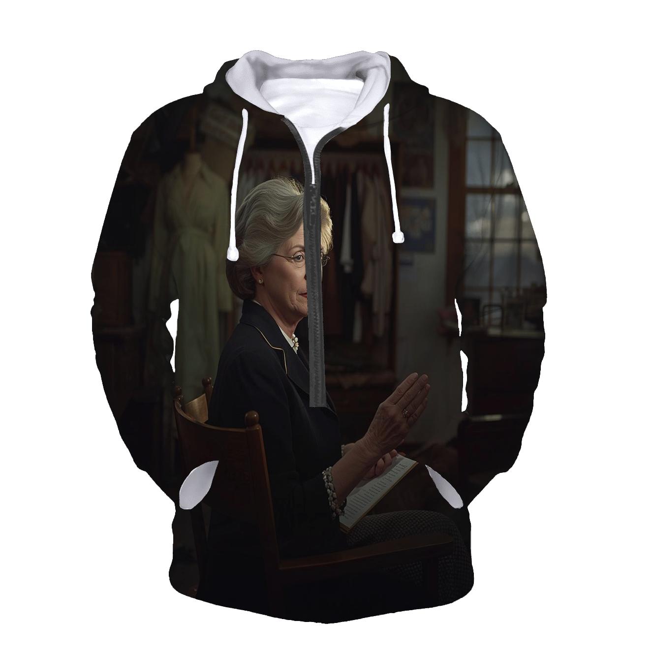 Polly Holliday On Set Rehearsal zip-up hoodies