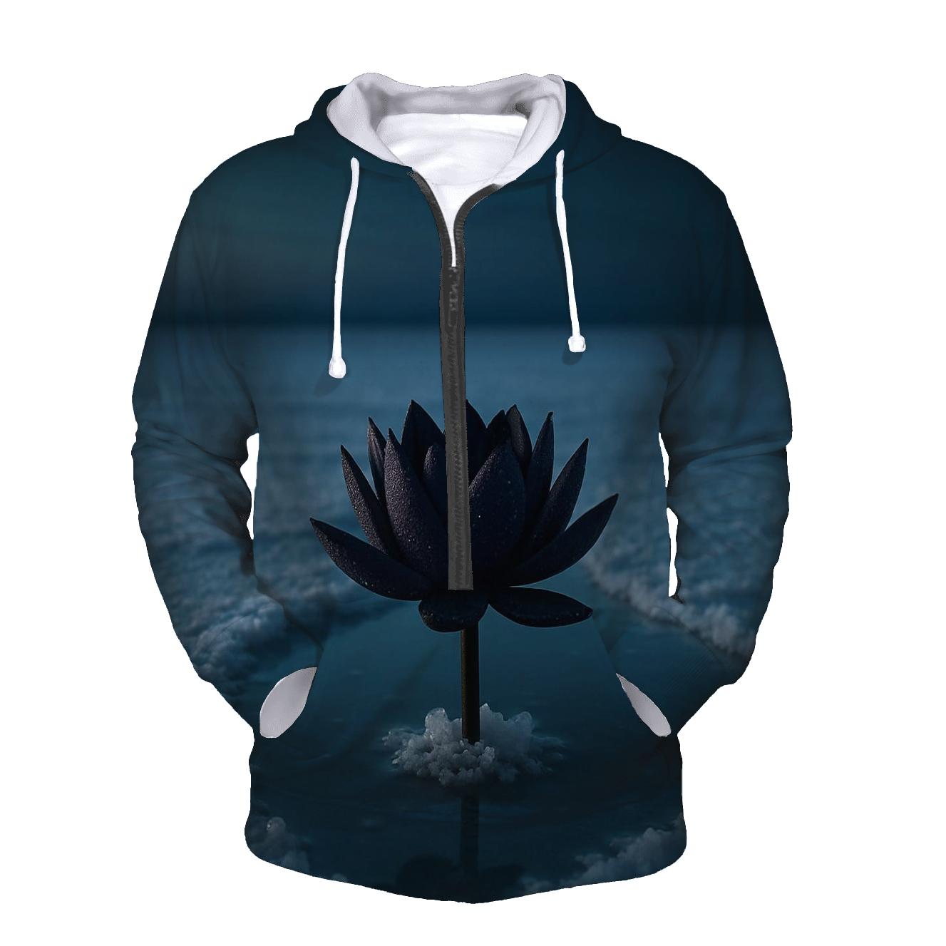 Midnight Lotus Of The Salt Flats printed hoodies