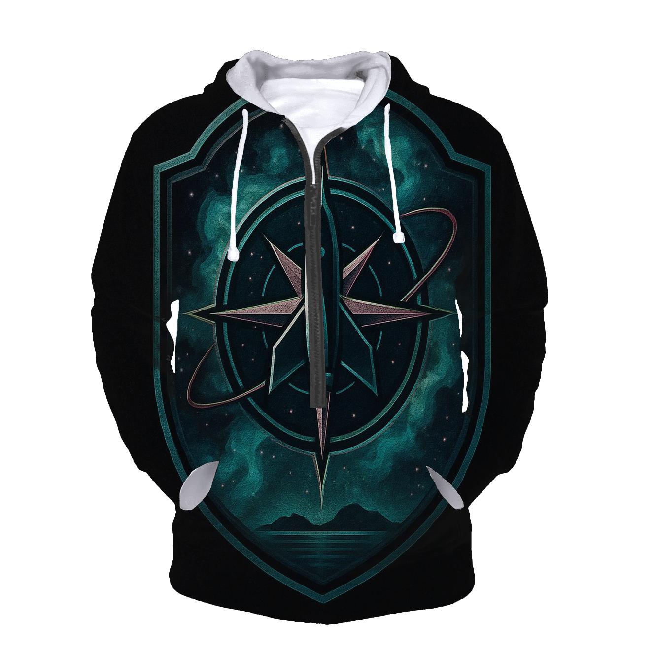 Nebula Voyager Crest embroidered hoodies