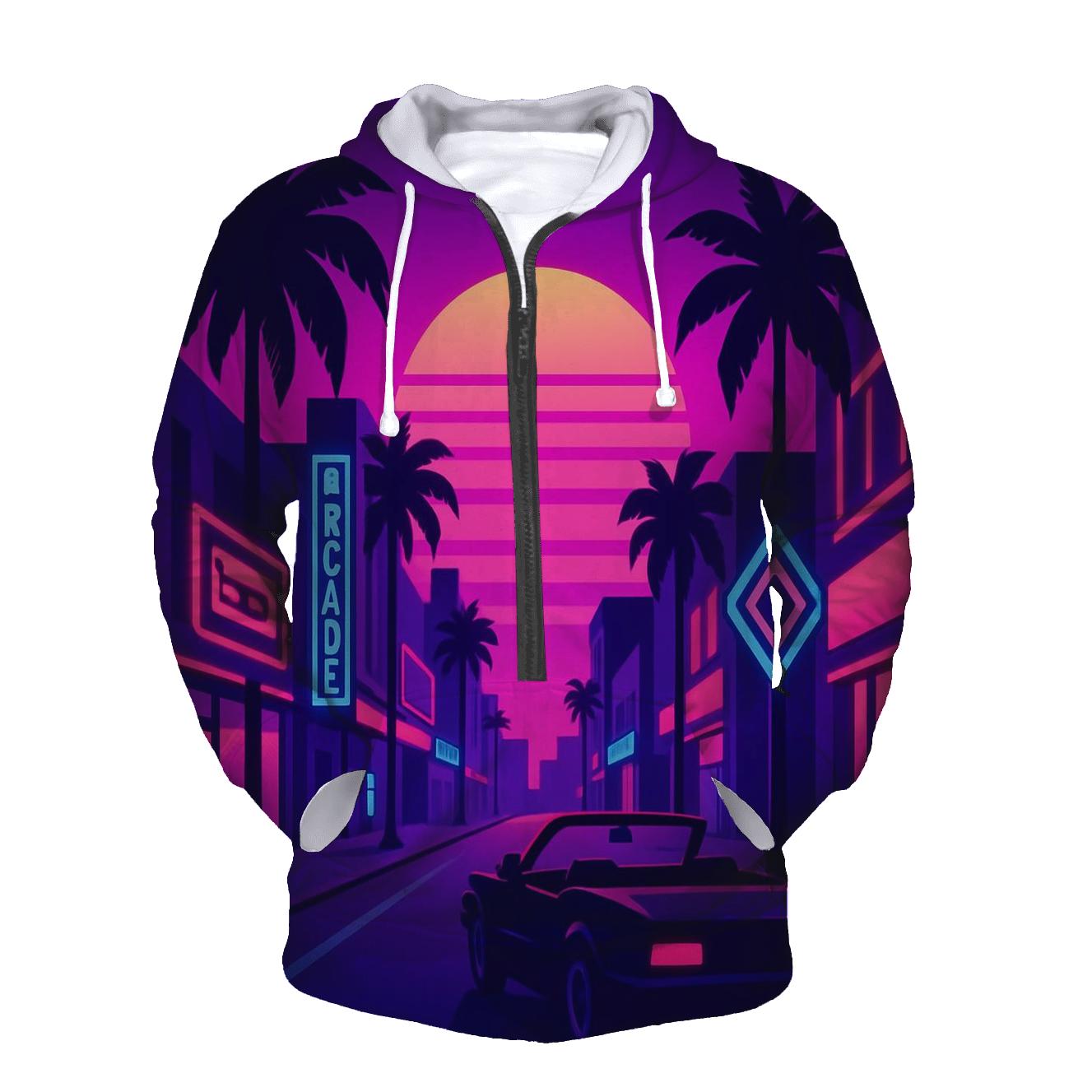 Neon Mirage Boulevard designer hoodies