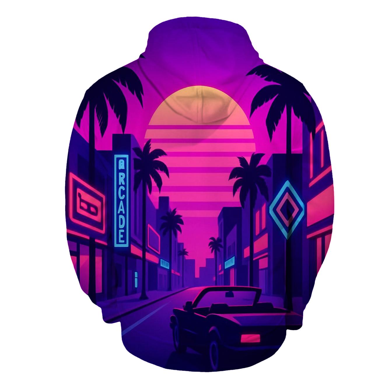 Neon Mirage Boulevard designer hoodies
