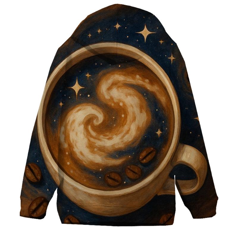 Latte Nebula Swirl graphic hoodies