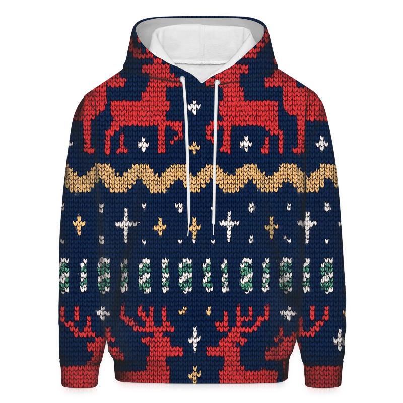 Tacky Tinsel Reindeer Band Design embroidered hoodies