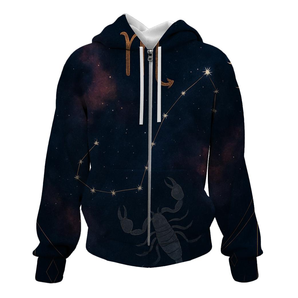 Scorpio Galactic Scorpion Constellation heavyweight hoodies
