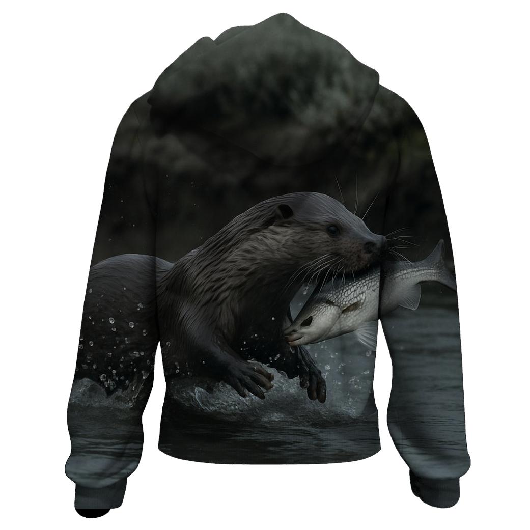 Estuary Spear Eurasian Otter graphic hoodies