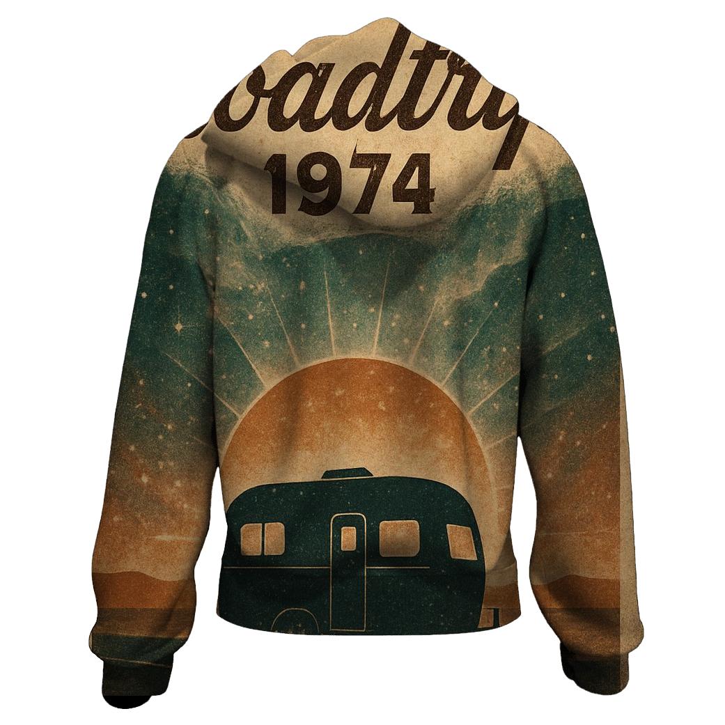 Celestial Postcard Roadtrip embroidered hoodies