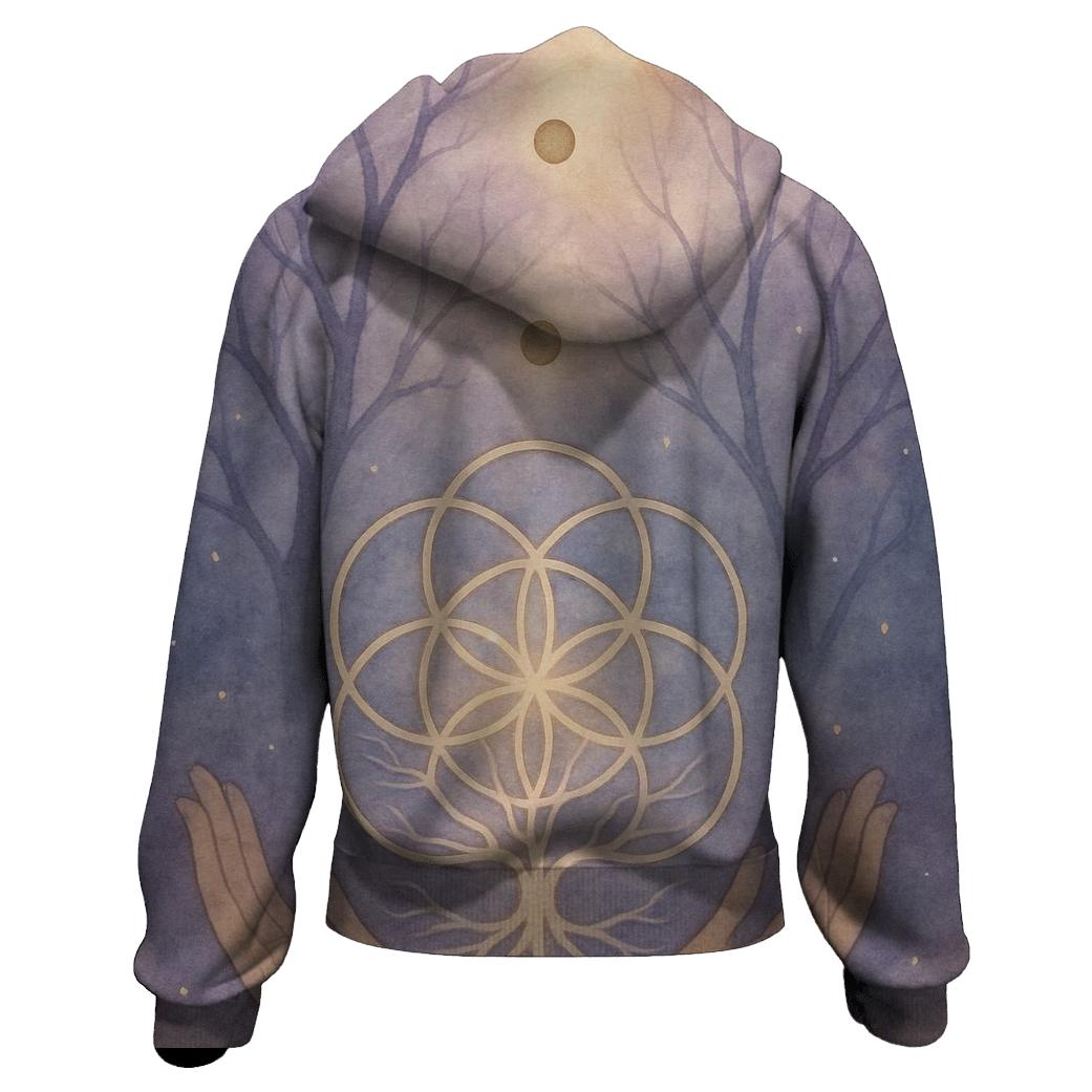 Luminous Grove graphic hoodies