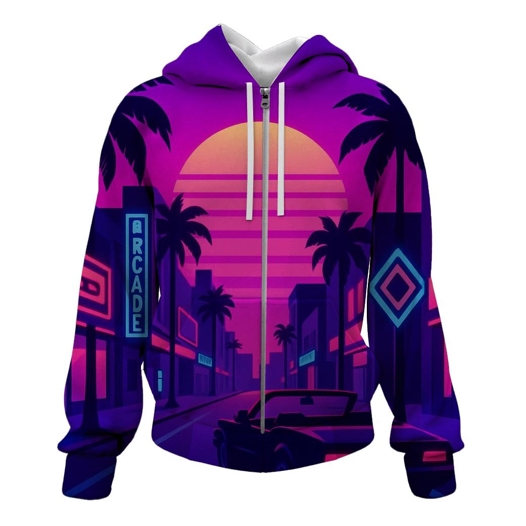 Neon Mirage Boulevard graphic hoodies