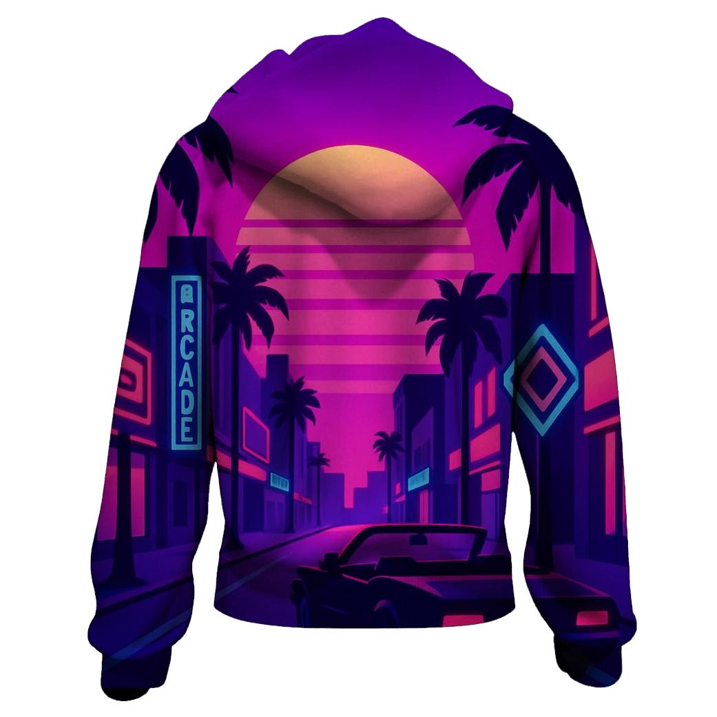 Neon Mirage Boulevard graphic hoodies