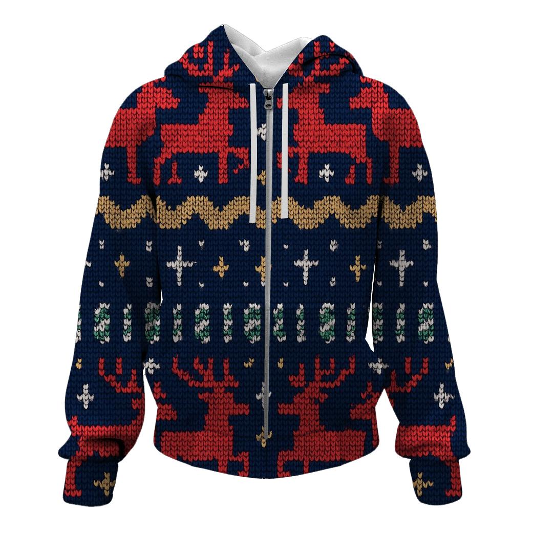 Tacky Tinsel Reindeer Band Design printed hoodies