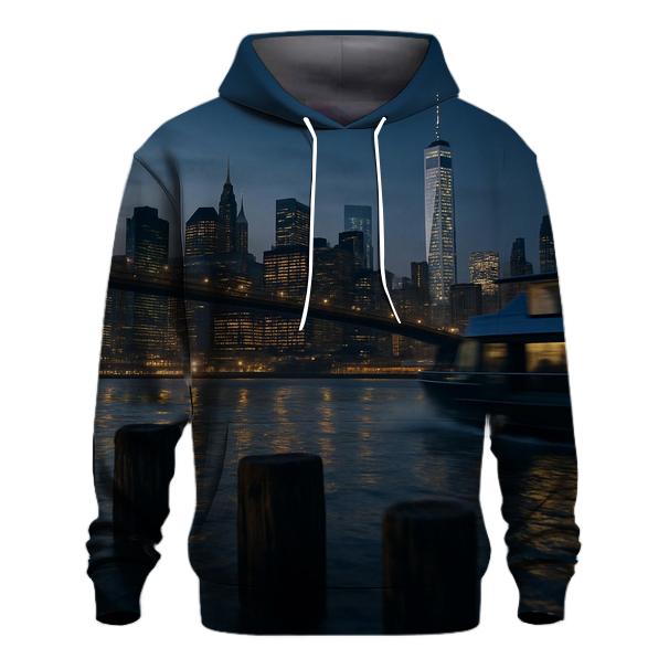 Riverside Twilight Over Manhattan zip-up hoodies