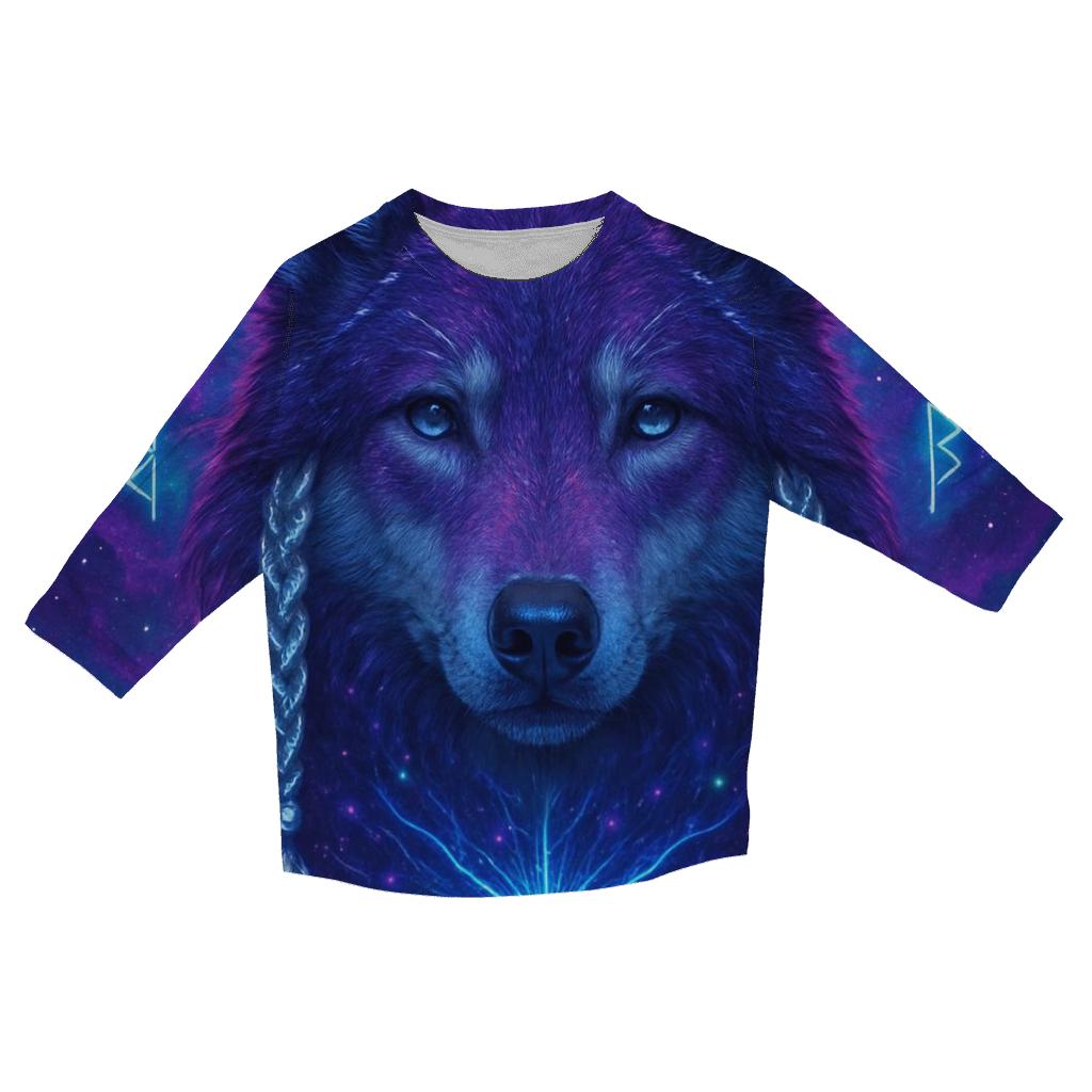 Nebula Sentinel Wolf stylish quarter sleeve tops