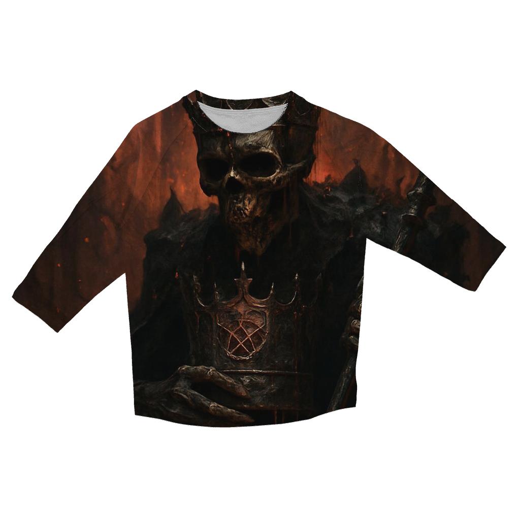 Crown Of Ash And Thorns printed three quarter sleeve shirts