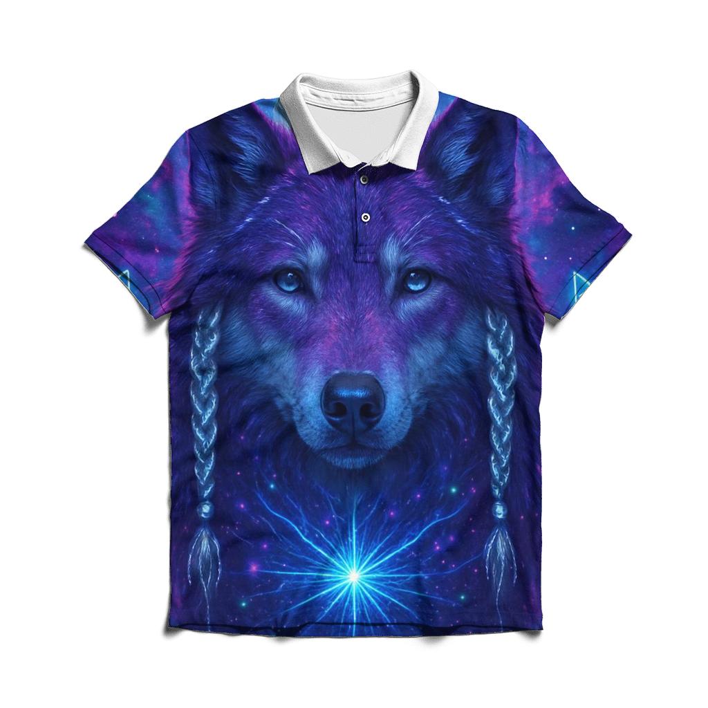 Nebula Sentinel Wolf personalized polo shirts