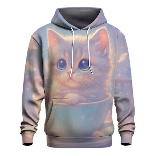 Starlit Tea Time Kitten heavyweight hoodies