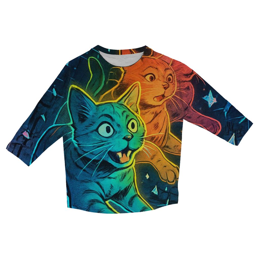 Random Quantum Cat personalized 3/4 sleeve tees