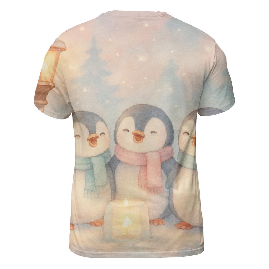 Penguin Carolers On Ice Lantern Lane designer pattern shirts
