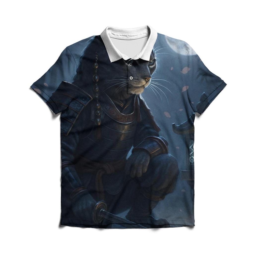 Samurai Moon Sentinel designer slim fit polos