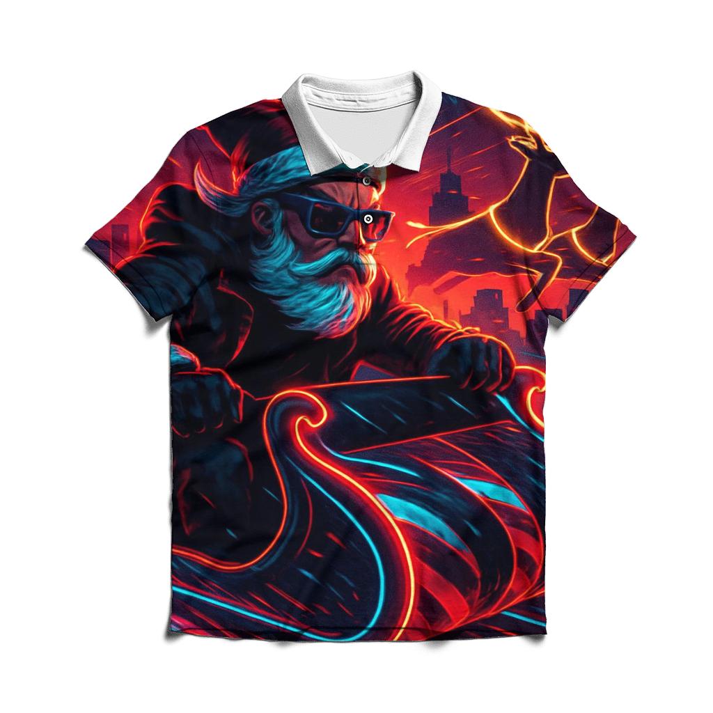 Streetwise Sleigh Santa embroidered polo tops