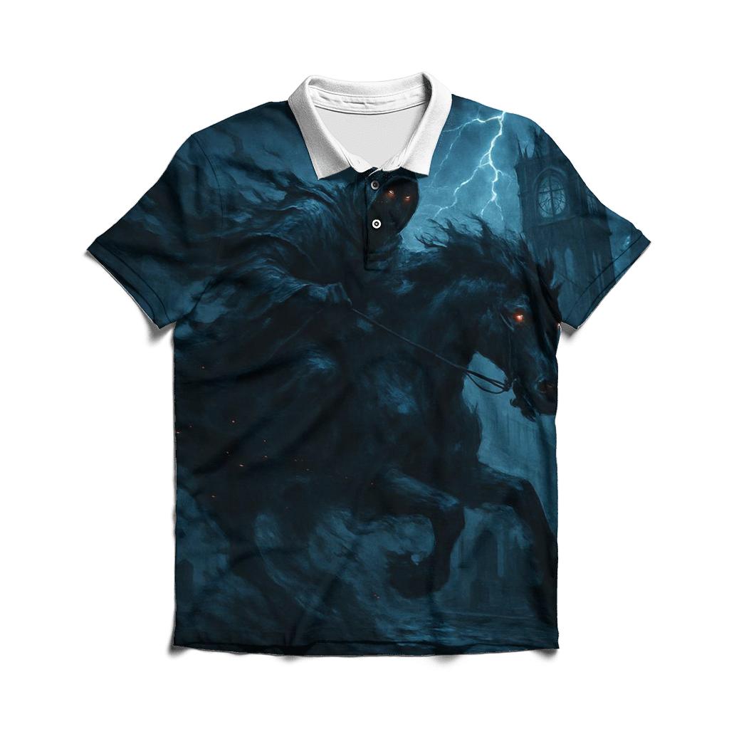 Grim Rider Of Midnight Ash stylish collar polo tees