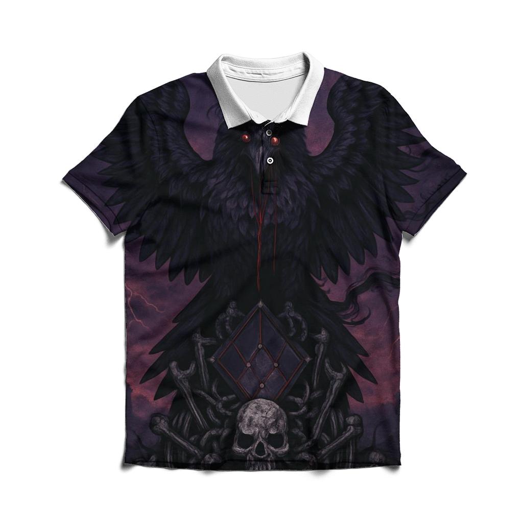 Raven Throne Of The Night Herald custom polo shirts