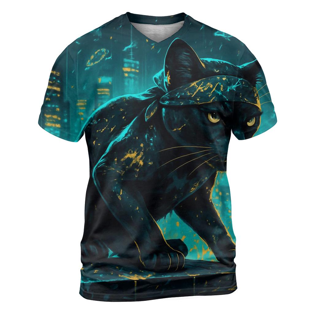 Midnight Neon Panther custom all-over print shirts