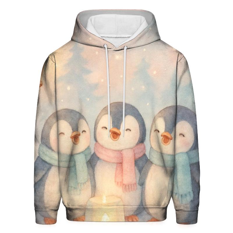 Penguin Carolers On Ice Lantern Lane custom hoodies