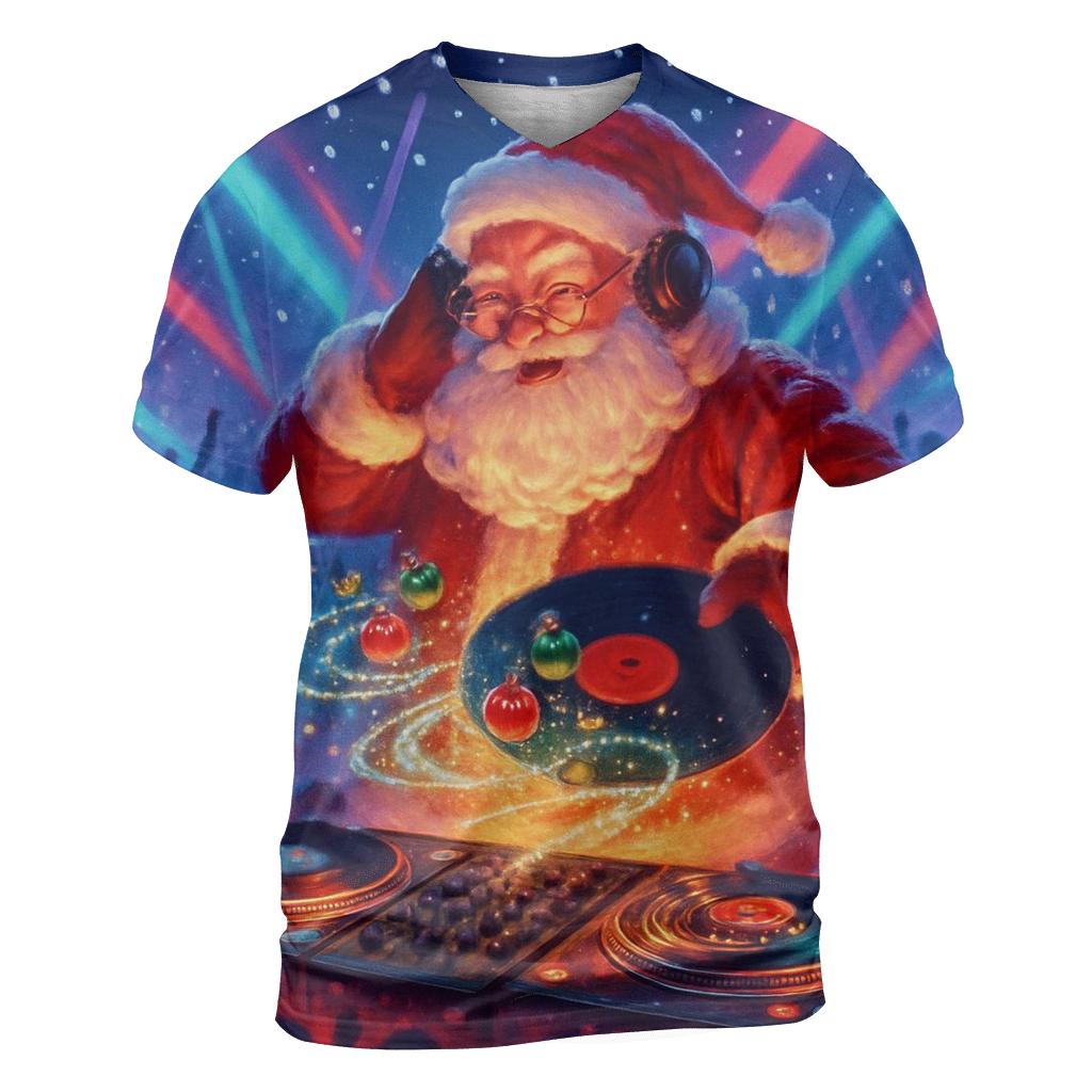 DJ North Pole Santa personalized full print shirts
