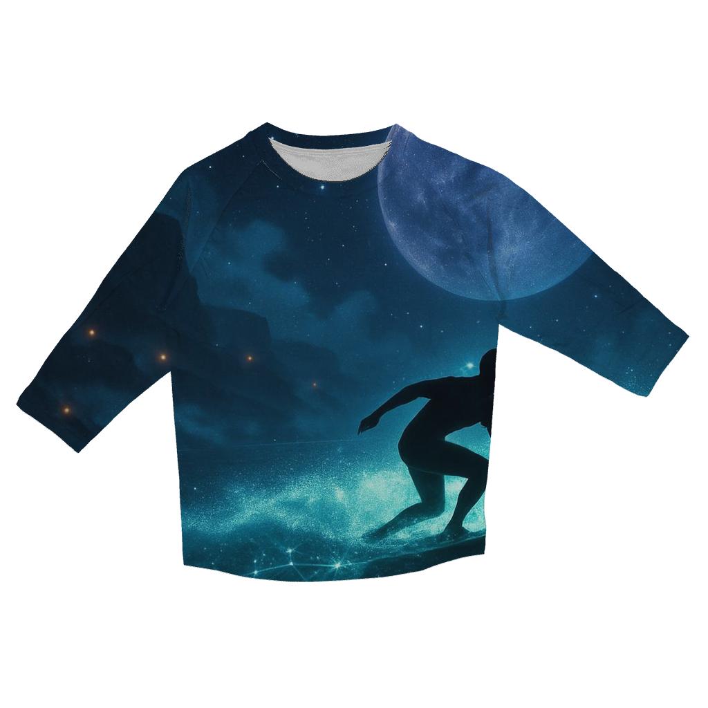 Random Midnight Surfer casual three quarter sleeve shirts