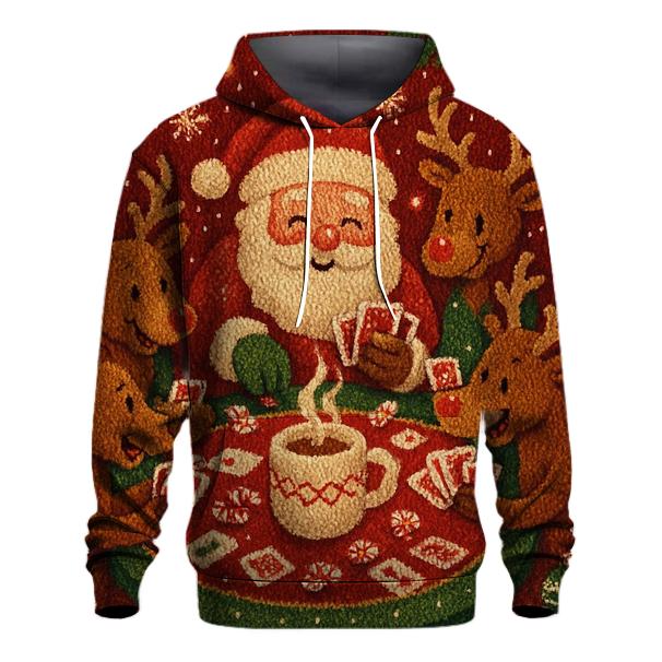 Santas Sleigh Game Night graphic hoodies