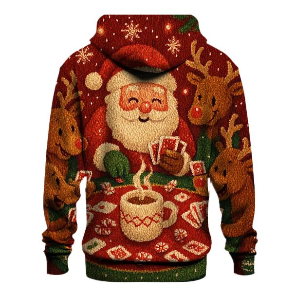 Santas Sleigh Game Night graphic hoodies