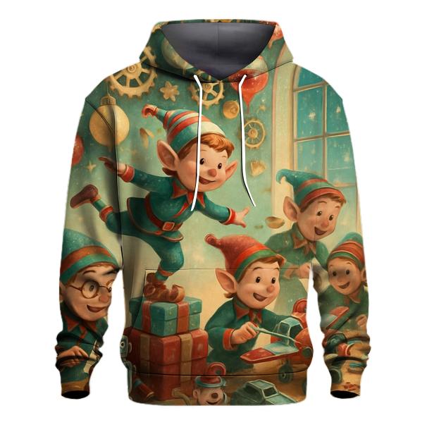 Elves Tinker Midnight Workshop graphic hoodies