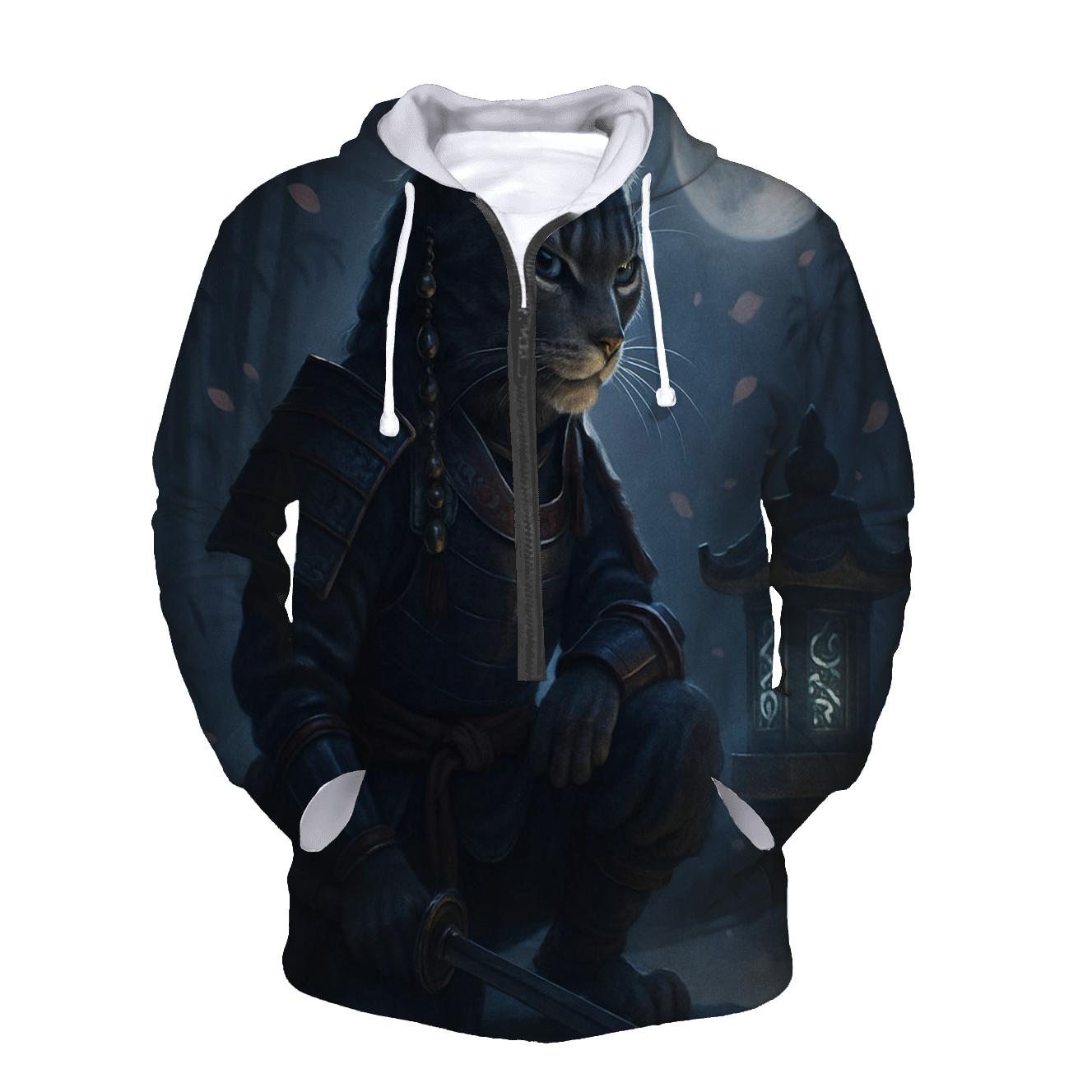 Samurai Moon Sentinel pullover hoodies