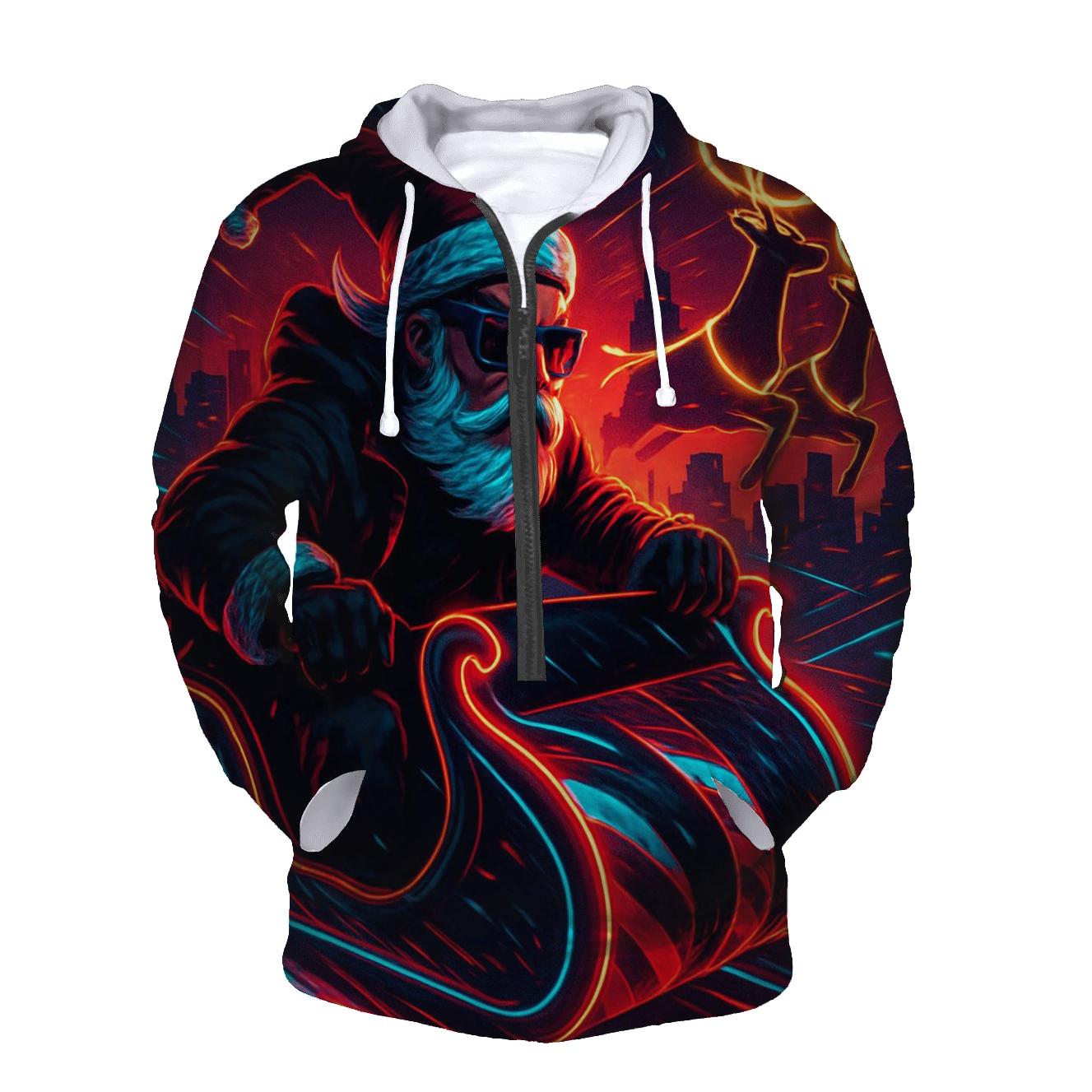 Streetwise Sleigh Santa zip-up hoodies