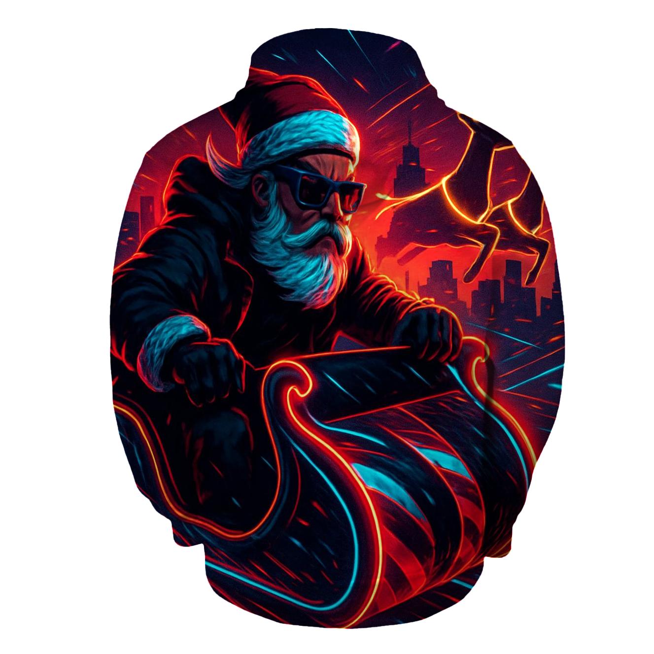 Streetwise Sleigh Santa zip-up hoodies