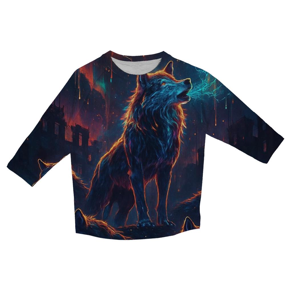 Random Neon Howl stylish quarter sleeve tops