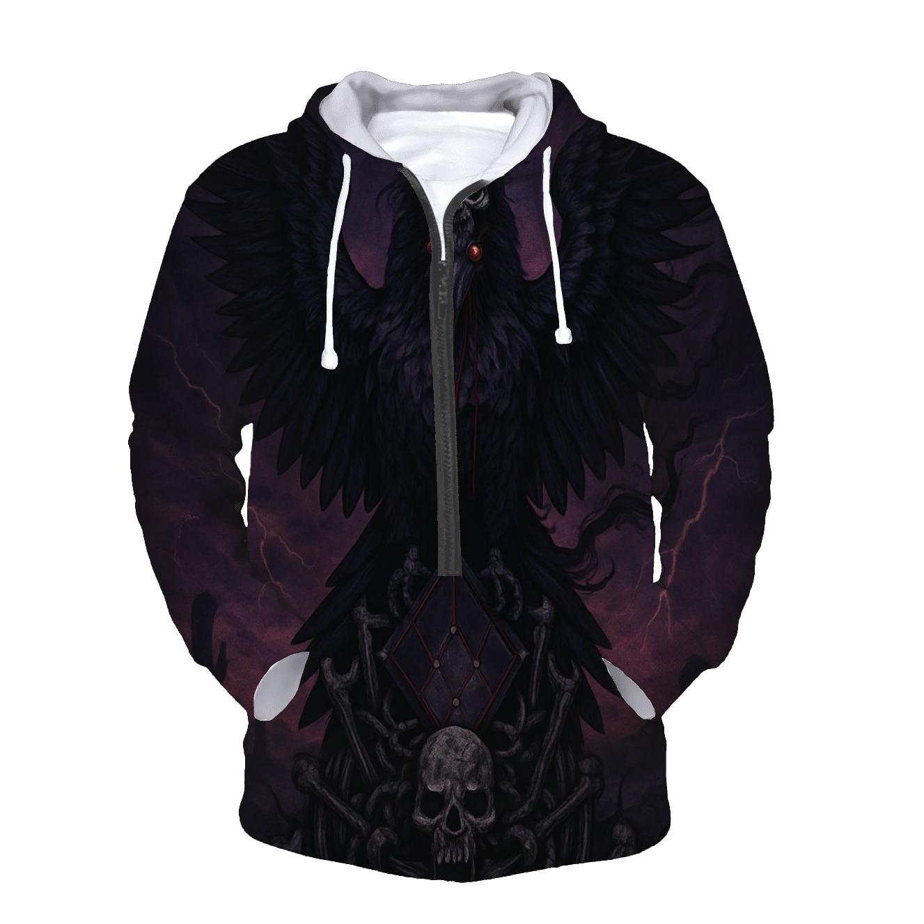 Raven Throne Of The Night Herald printed hoodies