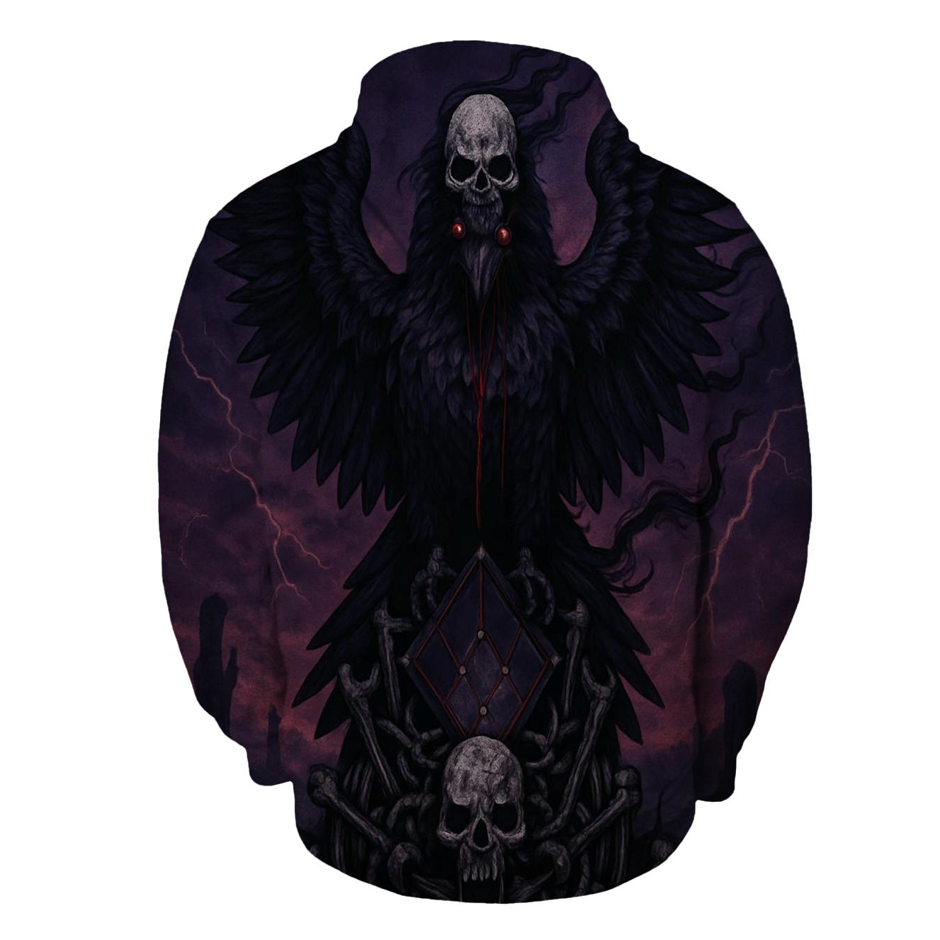 Raven Throne Of The Night Herald printed hoodies