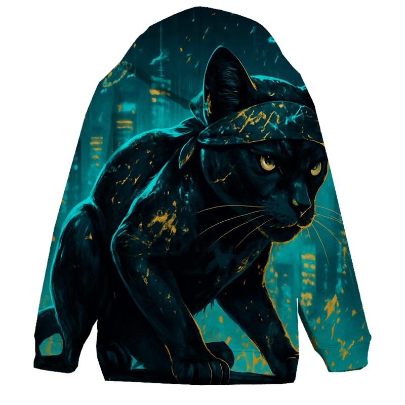 Midnight Neon Panther pullover hoodies