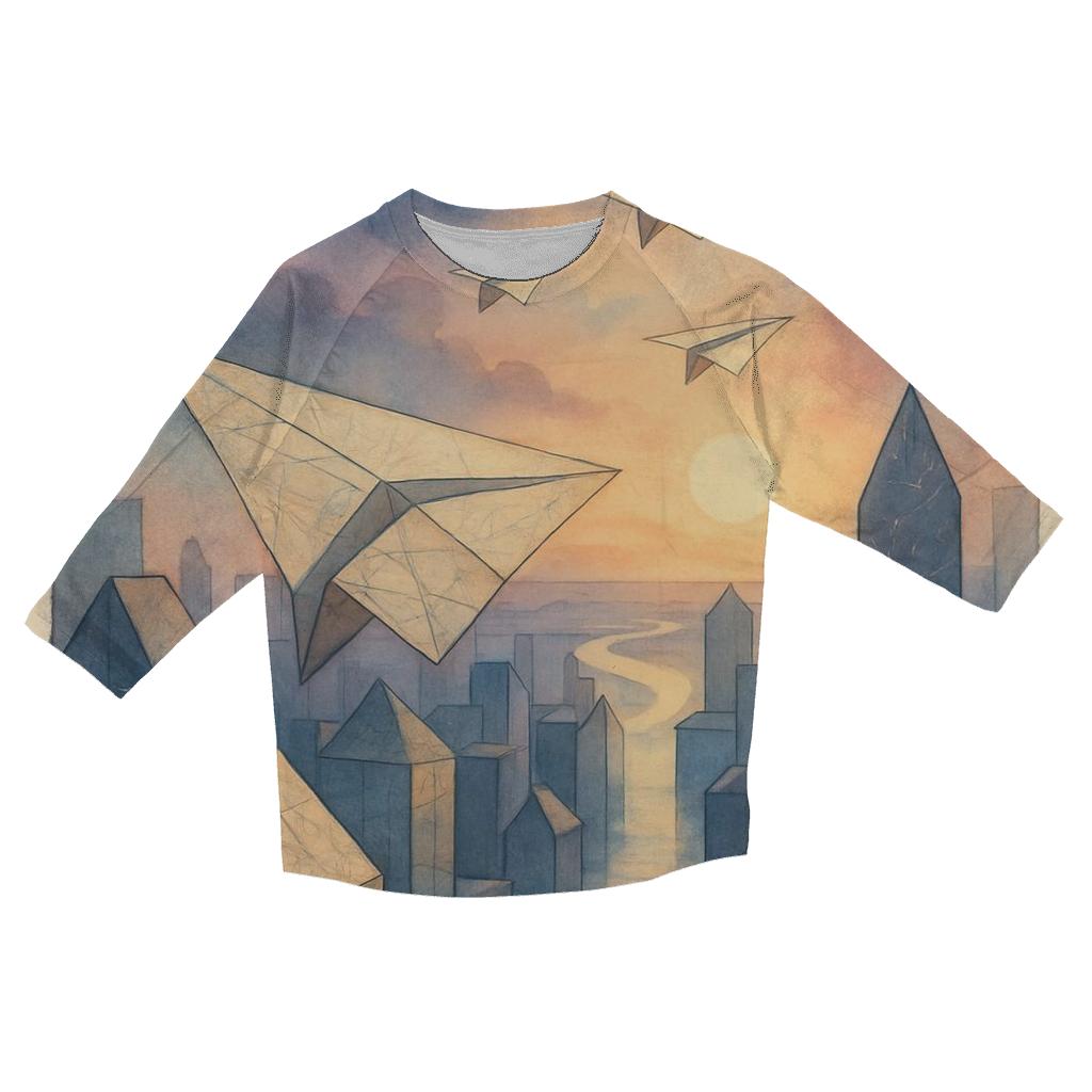 Random Paperplane Voyager casual three quarter sleeve shirts