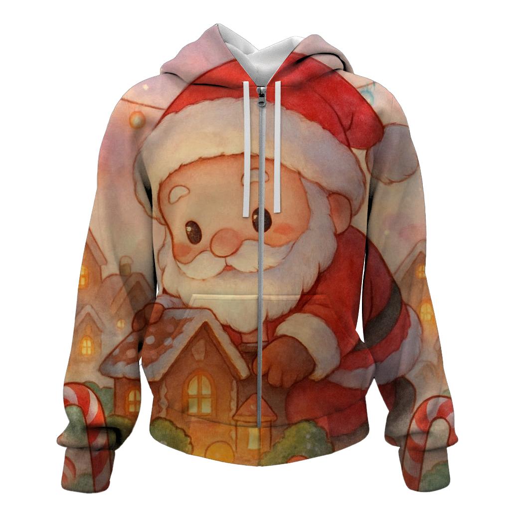 Gingerbread Garden Santa hoodie trends