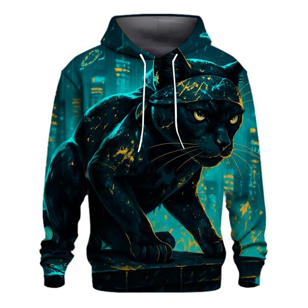 Midnight Neon Panther designer hoodies