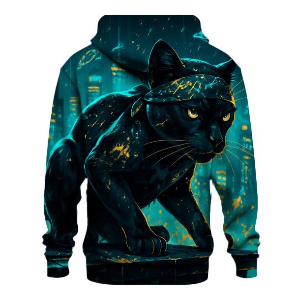 Midnight Neon Panther designer hoodies
