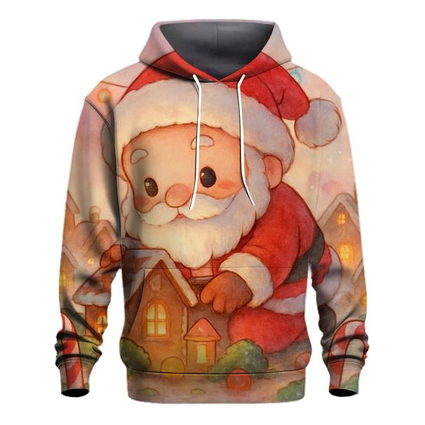Gingerbread Garden Santa hoodies fashion
