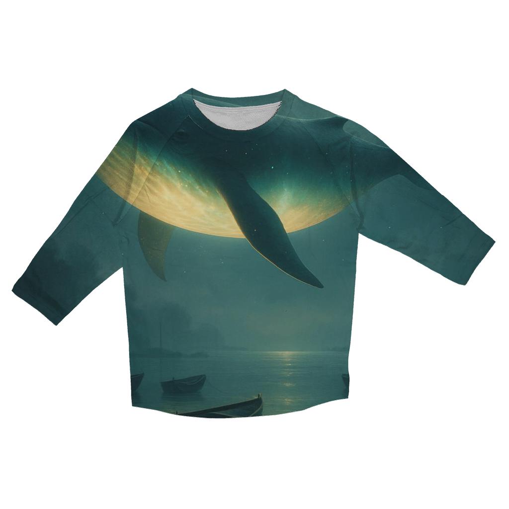 Random Lantern Whale fashion 3/4 sleeve shirts