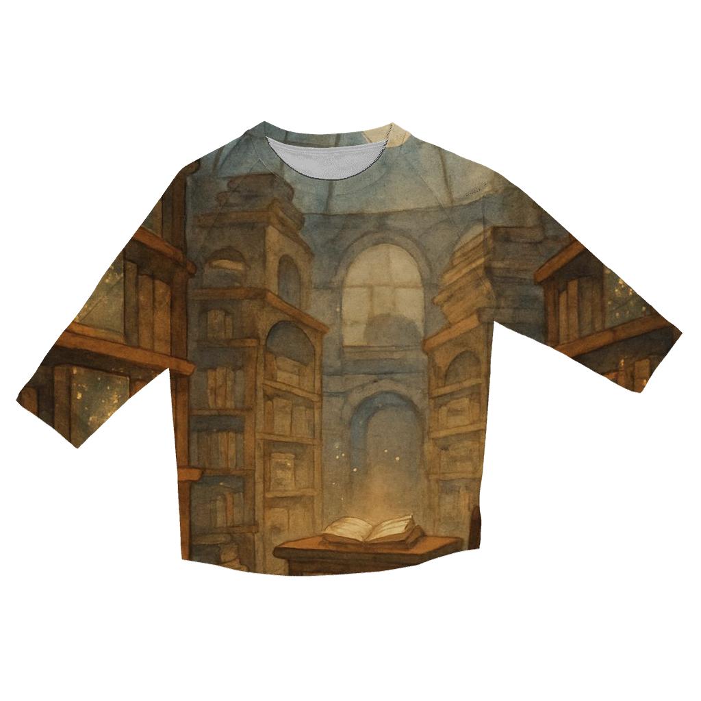Random Lantern Library fashion 3/4 sleeve shirts