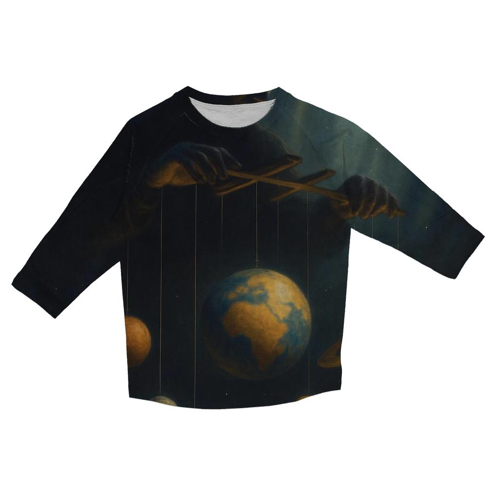 Random Cosmic Puppeteer designer 3/4 sleeve blouses